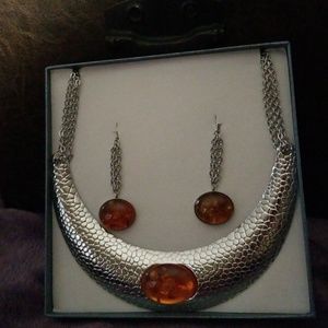 Necklace and earrings